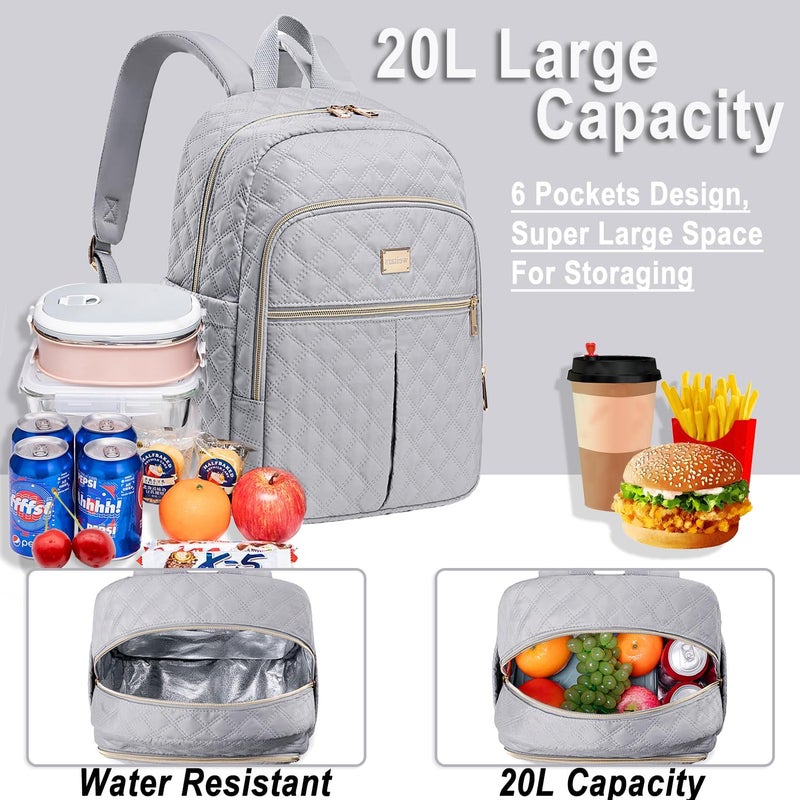 Weitars Lunch Backpack For Women Men,20L Cooler Backpack Insulated Lunch Bag For Women With Side Pockets Waterproof,Meal Prep Backpack,Adult Backpack Cooler For Lunch Picnic Hiking Camping Beach - Image 3
